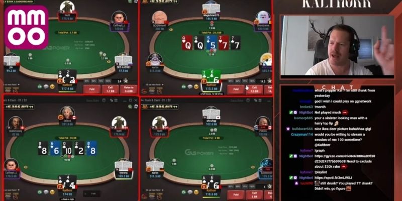 Cách hệ thống xử lý cược trong poker cash game